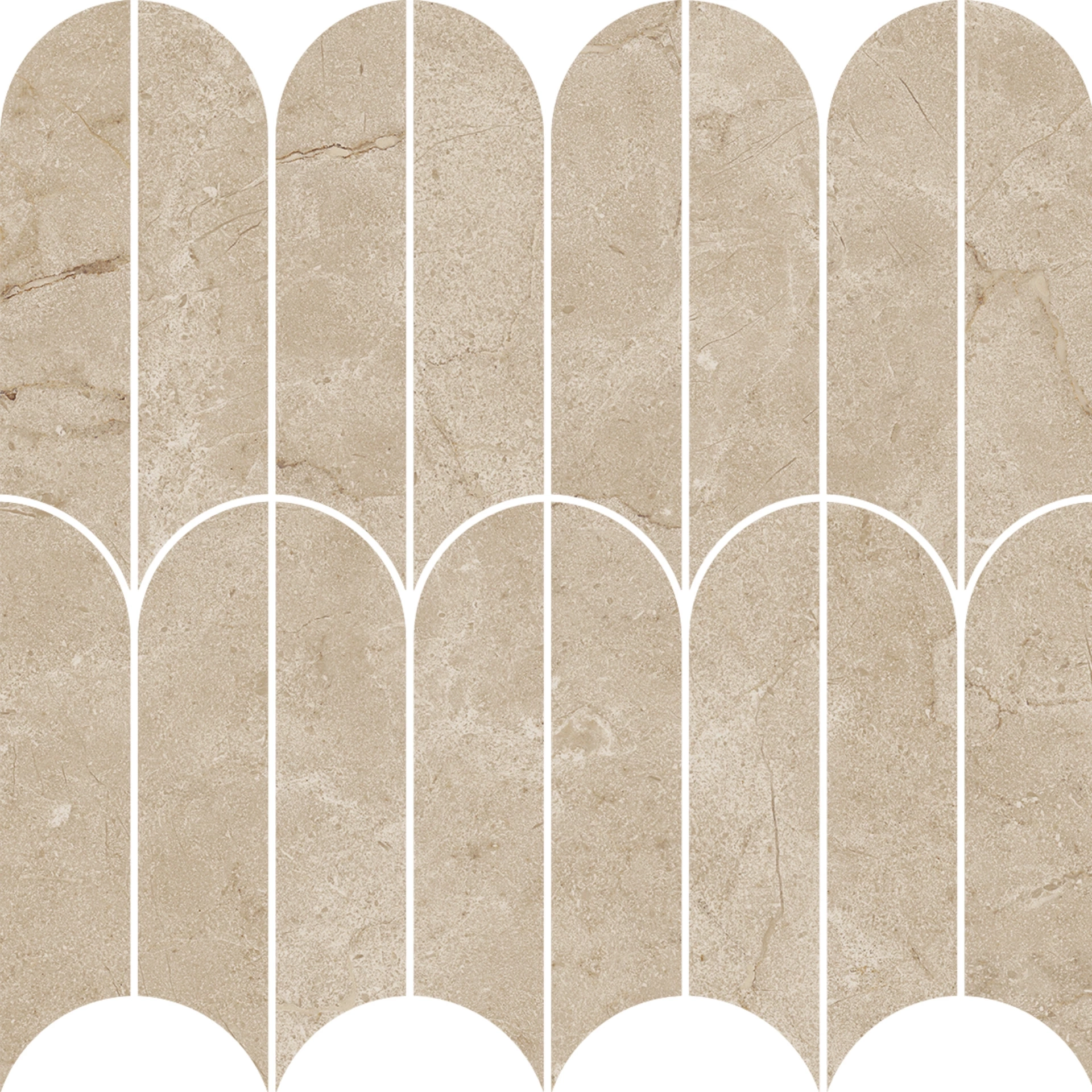 Marazzi Allmarble Crema Marfil Mosaico Ventaglio Lux MEZP