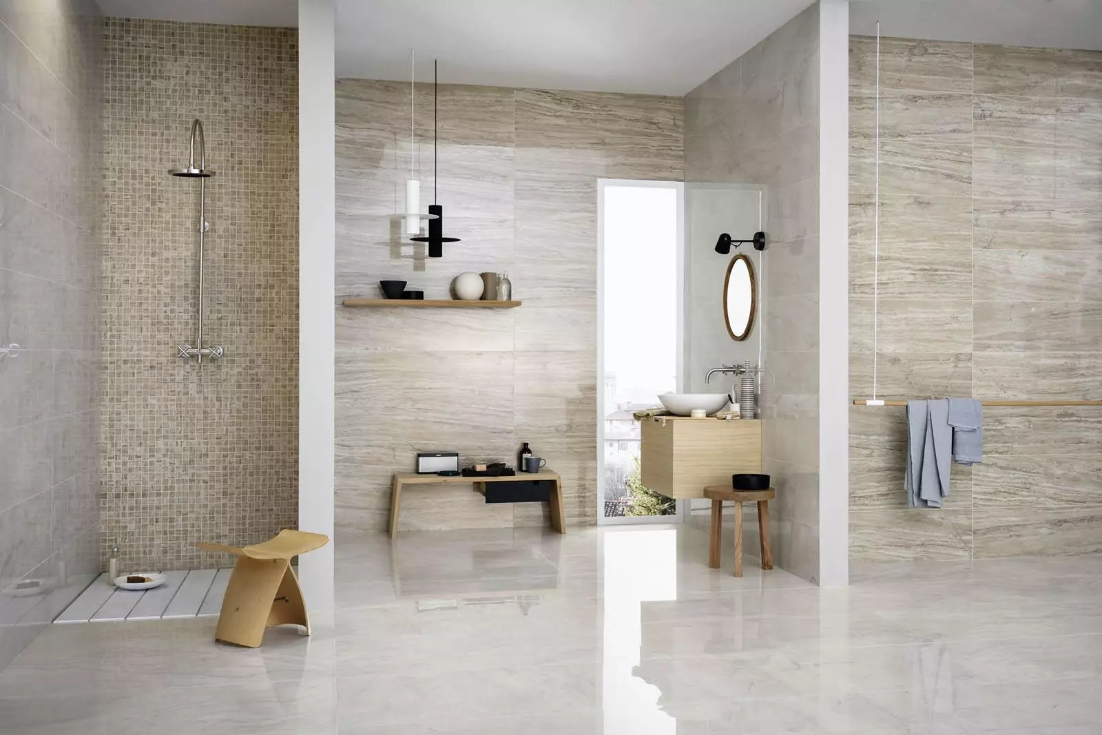 Marazzi Allmarble Crema Marfil Mosaico Ventaglio Lux MEZP