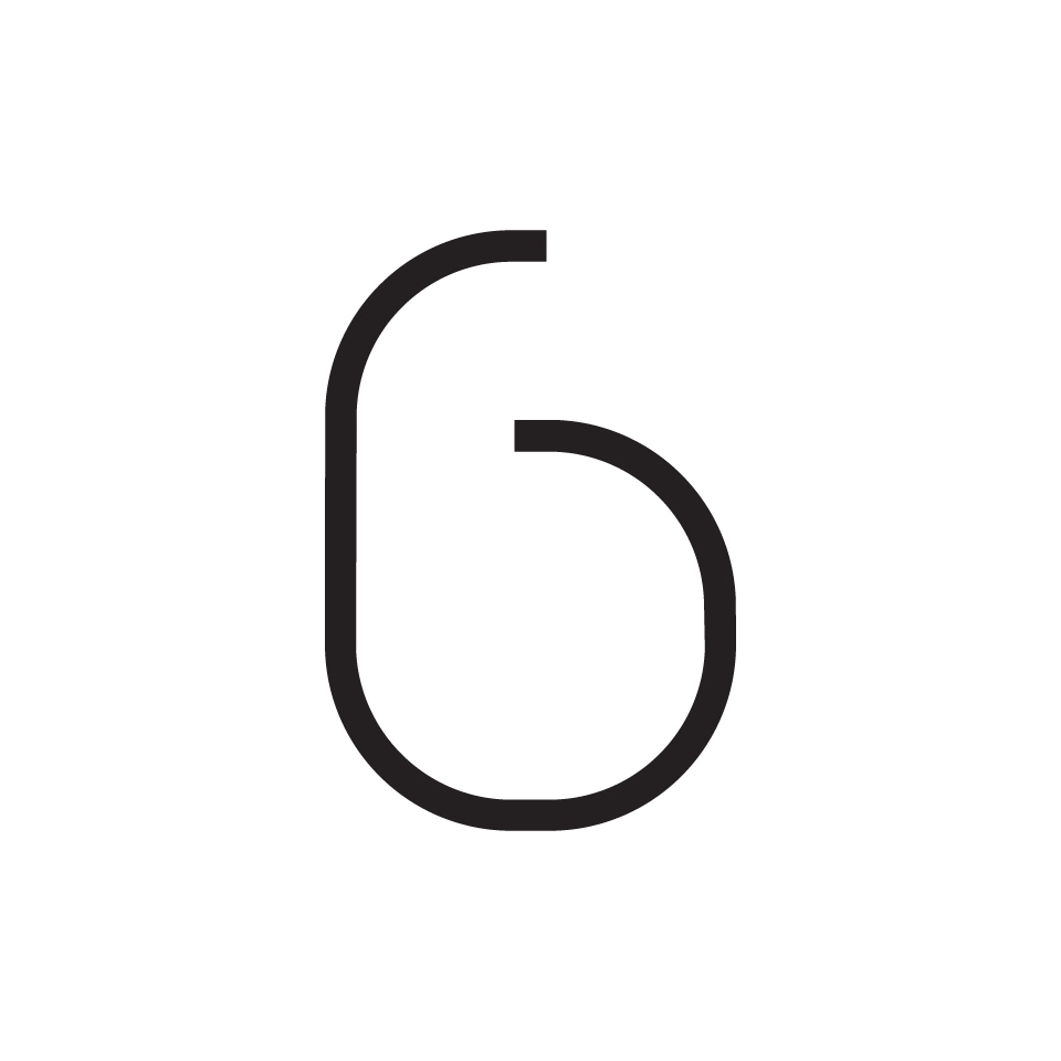 Appliques murales Artemide 1200600A Alphabet of Light - Number 6