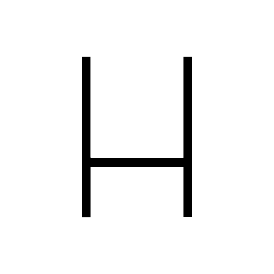 Wall lamp Artemide 1201H00A Alphabet of Light - Uppercase - Letter H