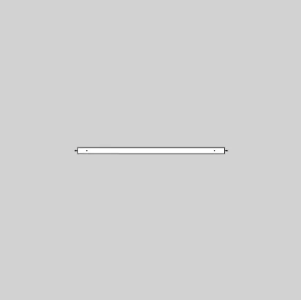 Wandlampe Artemide 2101010A Alphabet of light system - Linear - 600 mm - 3000K - Terminal - Not powered