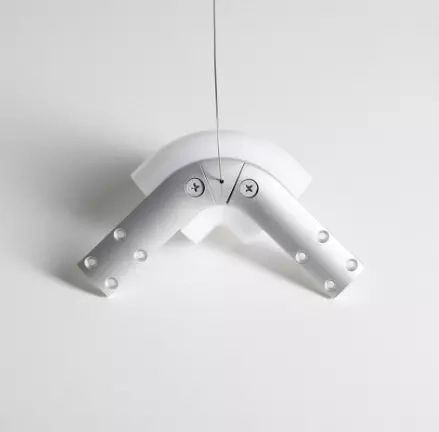 Wandlampe Artemide 2155010A Alphabet of light system - Curved - 90° - 3000K - Not powered