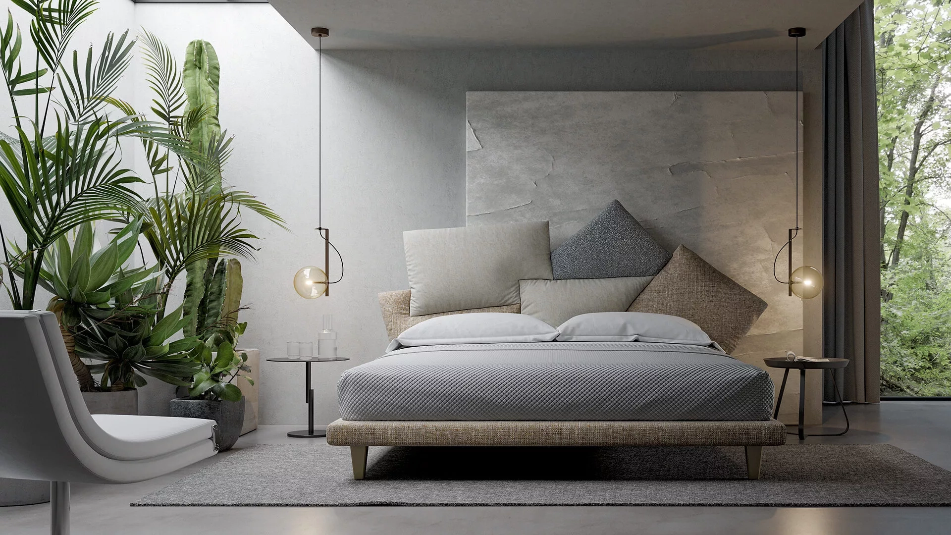 Double bed Bonaldo Picabia