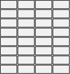 Mutina Din Black Matt 3,6X7,4 Rete 30,2X30,2 KGDM62