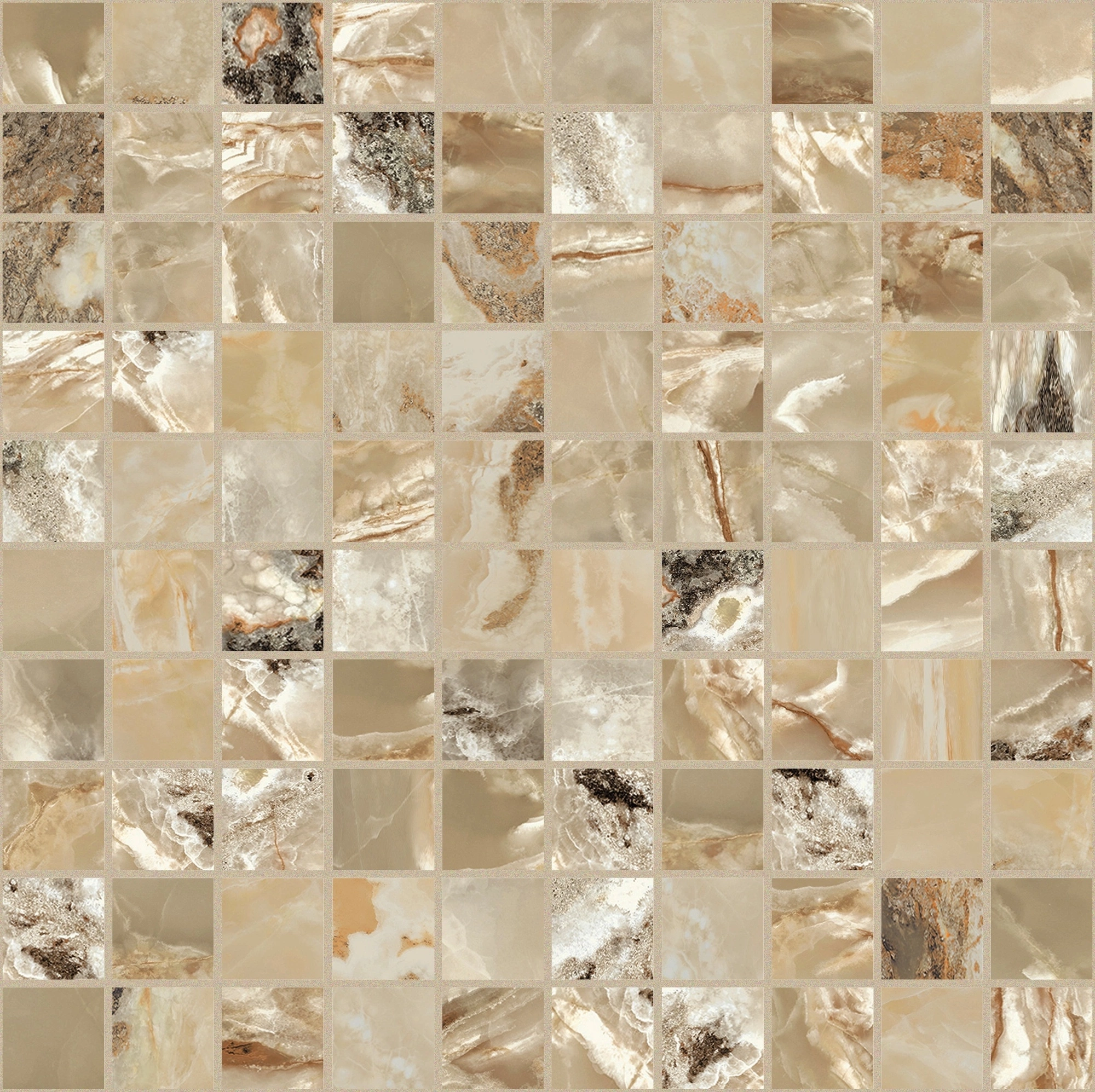 Florim Casa Dolce Casa Onyx&More Golden Blend Glo Mosaico 3X3  767758