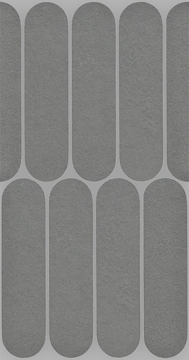 Italgraniti Nuances Antracite Mos.Ovale 19,5X37 NU03MOV