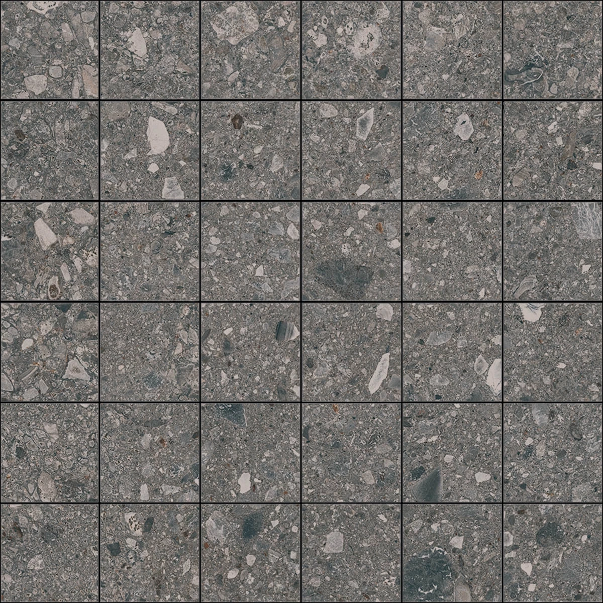 Marazzi Mystone Ceppo Di Gre Anthracite Mosaico M0NP