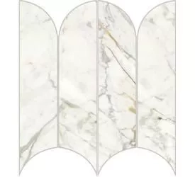 Ragno Incanto Calacatta Michelangelo Glossy Mosaico Ventaglio R9CA