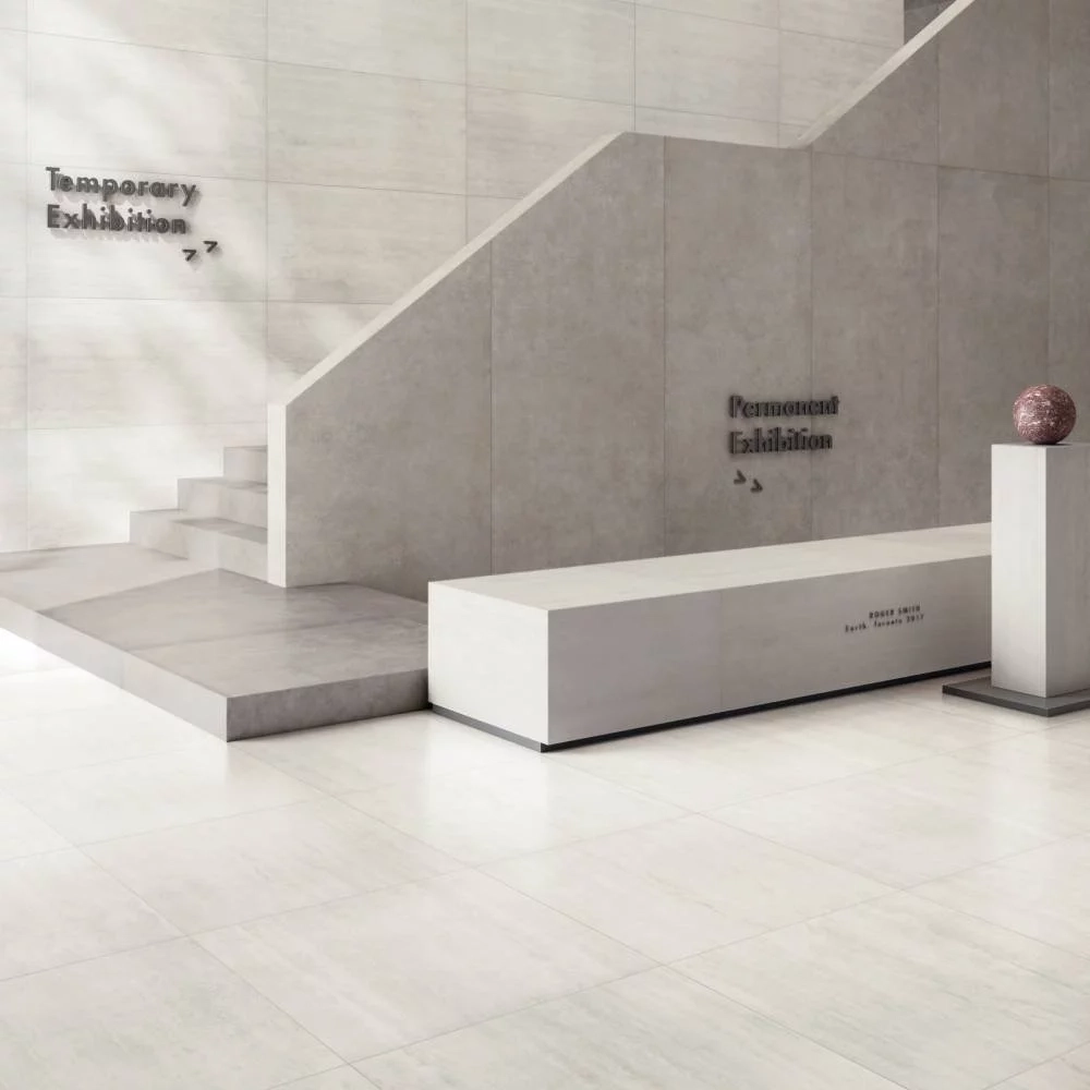 Refin Prestigio Travertino Bianco Lucido Mosaico Cube R. OO31