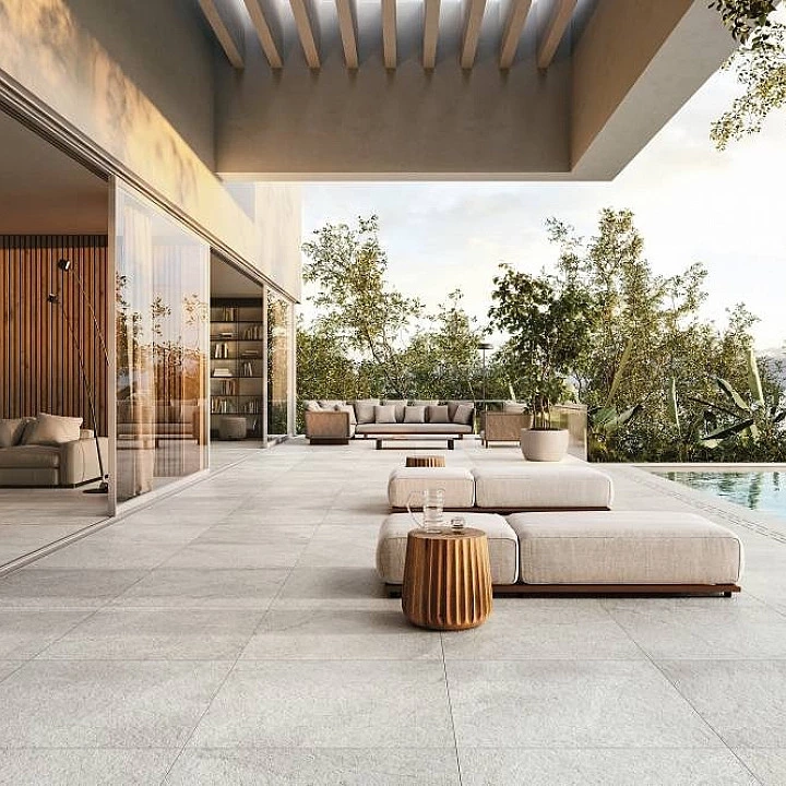 Refin River White Mosaico Chevron Lucido R OH15