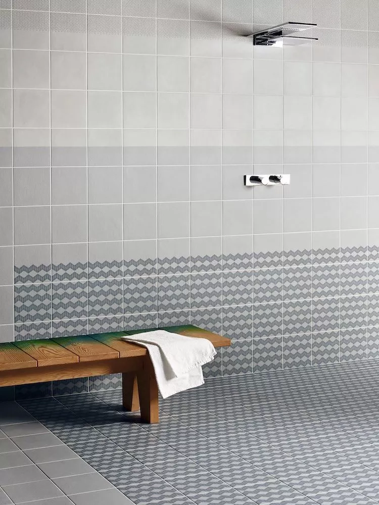 Mutina Tape Zigzag Half Blue 20,5X20,5 RETA27