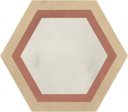 Marca Corona Terra.Art Cornice Tramonto/Crema Esagona I427