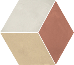 Marca Corona Terra.Art Rombo Tramonto/Crema Esagona I426