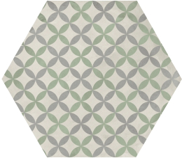 Marca Corona Terra.Art Astro Sabbia/Menta Esagona I418