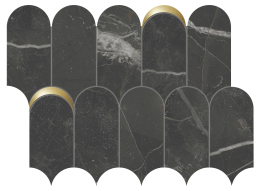 Marca Corona Scultorea Dark Diamond Tessere Arco Oro Ref. J591