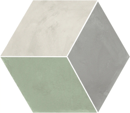 Marca Corona Terra.Art Rombo Sabbia/Menta Esagona I419