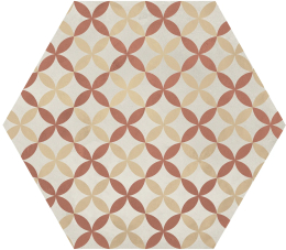 Marca Corona Terra.Art Astro Tramonto/Crema Esagona I425