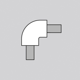 Wall lamp Artemide  2154C10A Alphabet of light system - Suspension - Curved - 90° - 3500K - Not powered