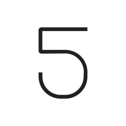 Wandlampe Artemide 1200500A Alphabet of Light - Number 5