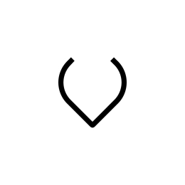 Wall lamp Artemide 1202v00A Alphabet of Light - Lowercase - Letter v