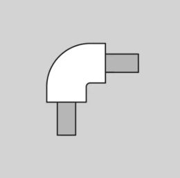 Wall lamp Artemide 2155010A Alphabet of light system - Wall/Ceiling - Curved - 90° - 3000K - Not powered