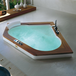 Wanna Jacuzzi Aura Corner 140 Wood
