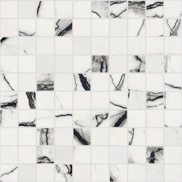Floor gres B&W Marble Breach Mat Mosaico 3X3 767389