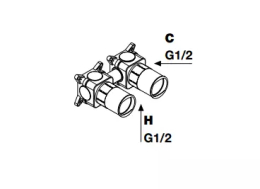 Concealed valve Antonio Lupi ND201IN