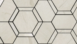 Italgraniti Cal.Mont Blanc Mos.Esag.Dec.Mix 20X34  MW05MEDM