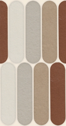 Italgraniti Nuances Mos.Ovale Mix Caldo 2 19,5X37  NU00MOVC2