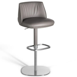 Archibald Sgabello with steel base Poltrona Frau