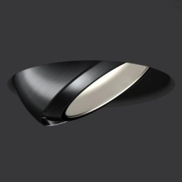 Più R piano pure - Plafonnier tube noir mat