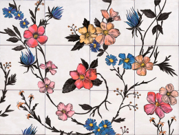 Marazzi Rice Decoro Garden B Bianco Lux M9E6