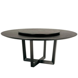 Bolero Round table with Lazy Susan Poltrona Frau