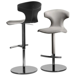 Montera Stool with steel base Poltrona Frau