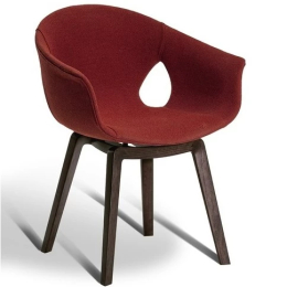 Small armchair with wood legs Poltrona Frau Ginger Ale