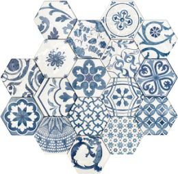 Tonalite Decoro Mix Blu Bianco Exade EXADEC.BIB