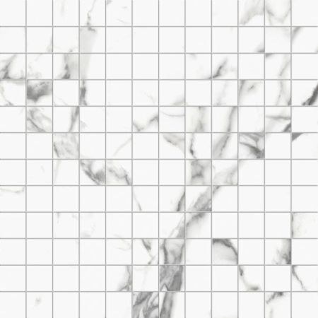 Refin Prestigio Statuario Apuano Lucido Mosaico R 30X30 RB59