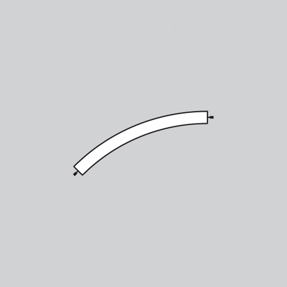 Lampa ścienna Artemide 2112010A Alphabet of light system - - Curved - 45° - 3000K - Terminal Left - Powered