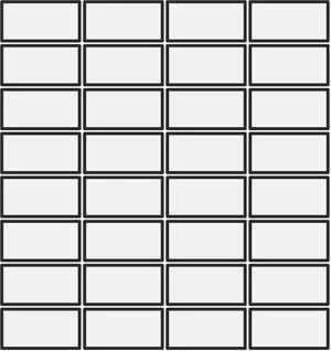 Mutina Din Black Matt 3,6X7,4 Rete 30,2X30,2 KGDM62