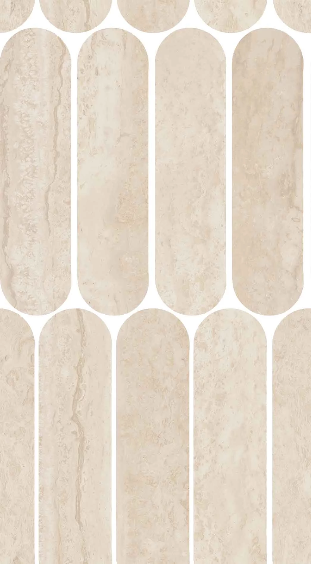 Marazzi Mystone Travertino Navona Lux Mosaico Ovale M9PJ