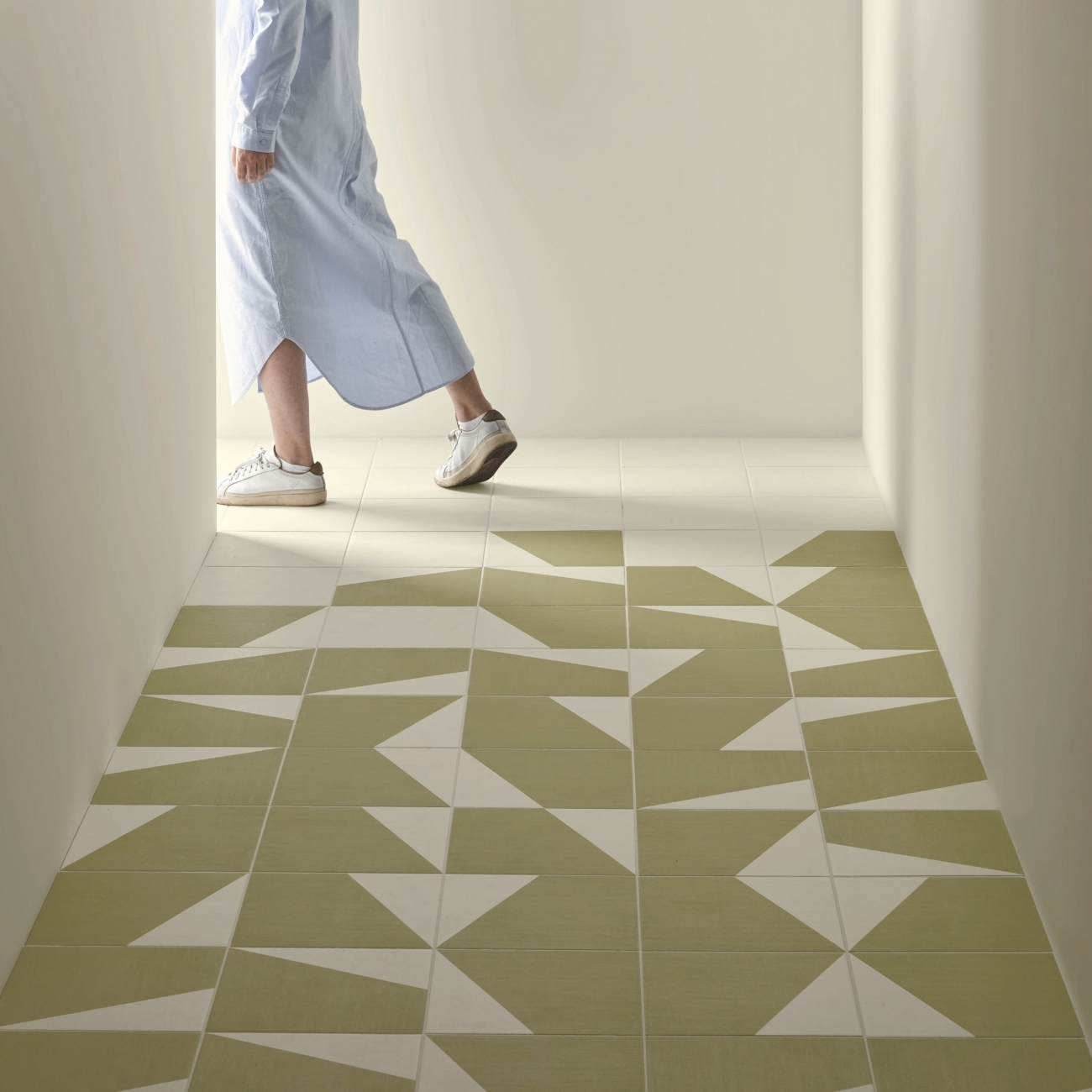 Mutina Puzzle Comb Edge Olive 25X25 BOZED57