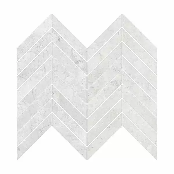 Refin River White Mosaico Chevron Lucido R OH15