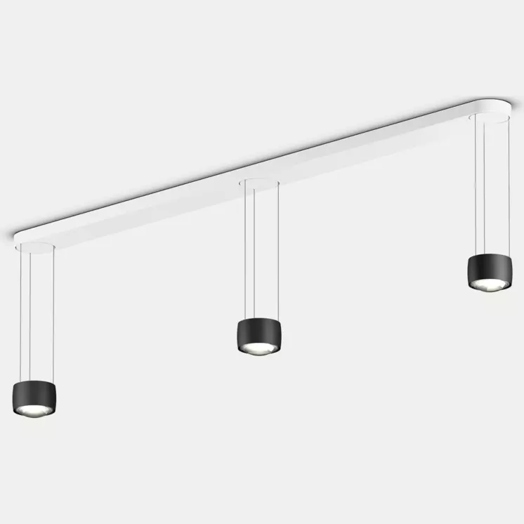Sento sospeso tre - Lampa wisząca matt white body base