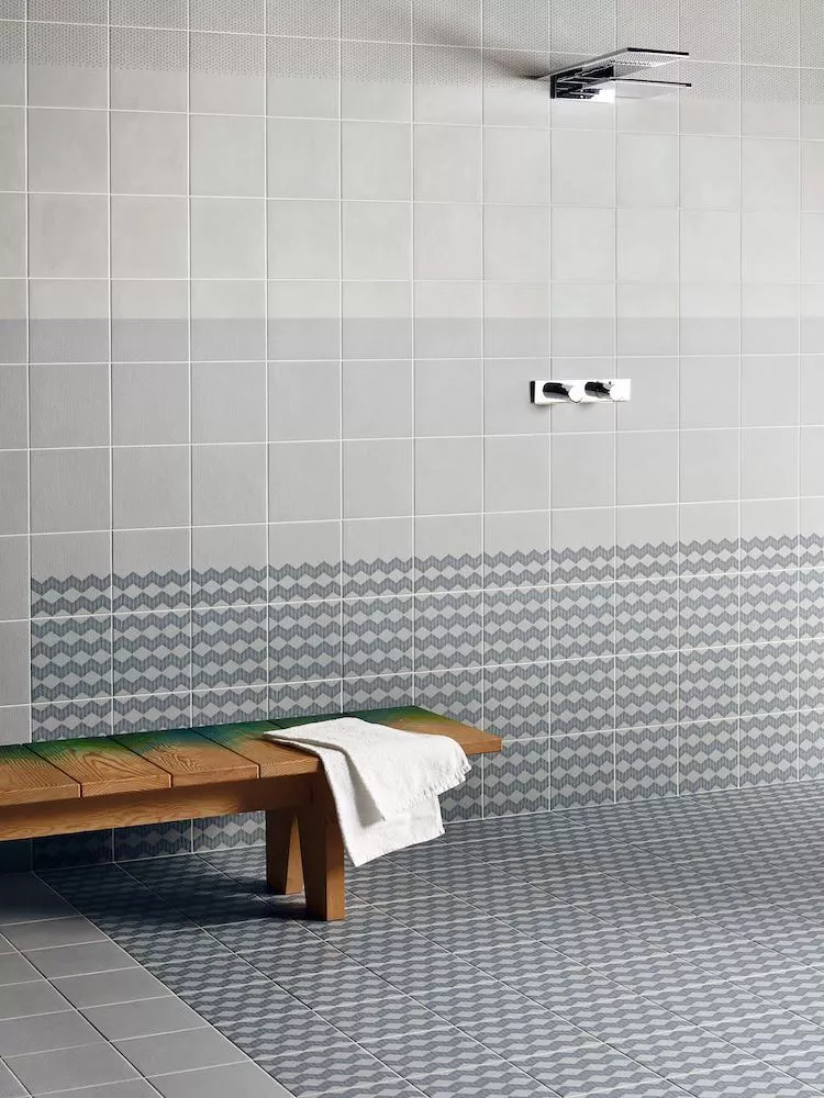 Mutina Tape Zigzag Half Blue 20,5X20,5 RETA27